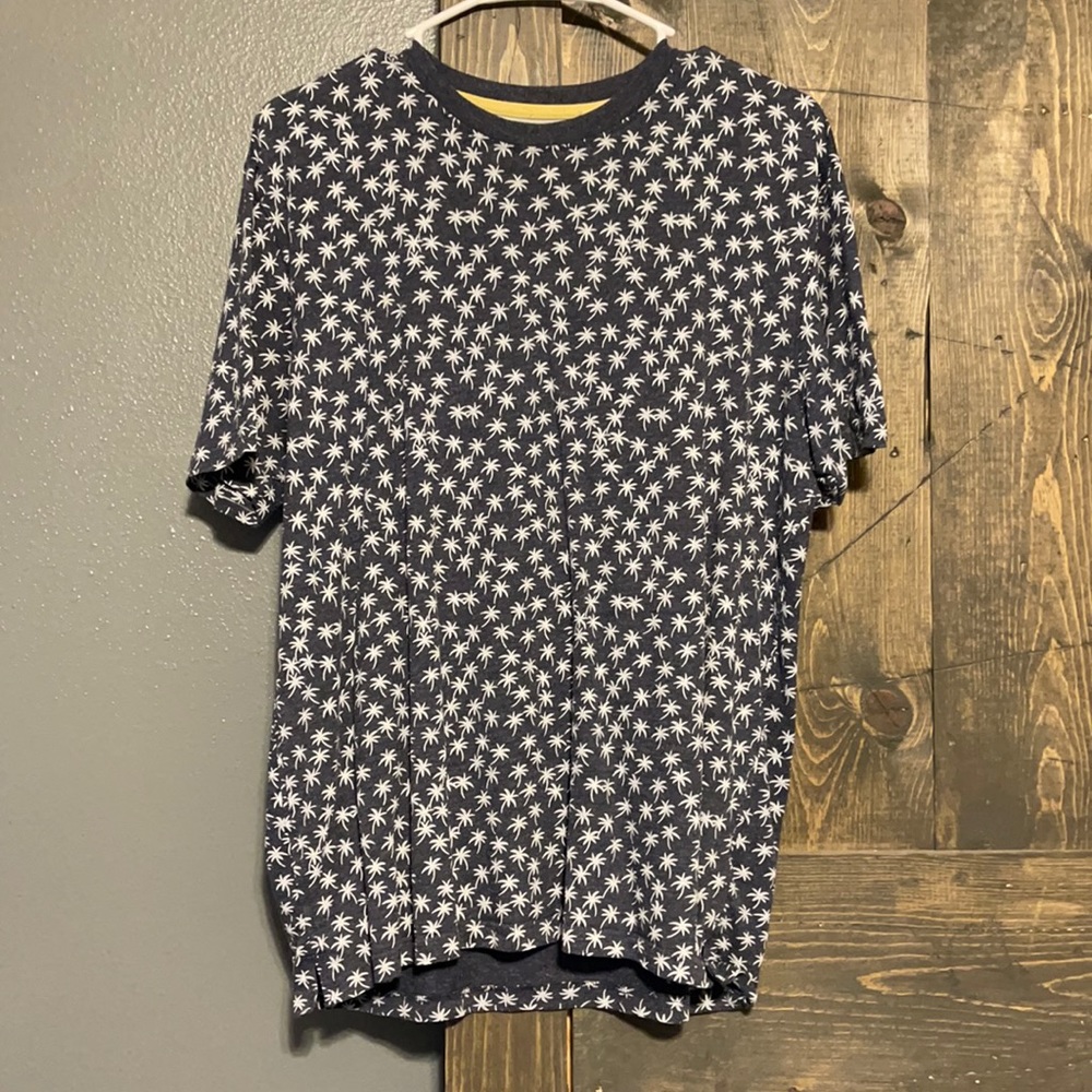 Palm tree MENS blue tee
